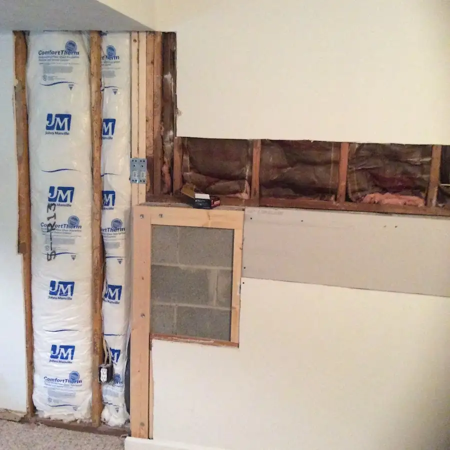 Wall insulation replacement during Contents Cleaning & Restoration in Eden Isle